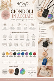 Ciondoli in Acciaio Incidibili – AdCraft Materials