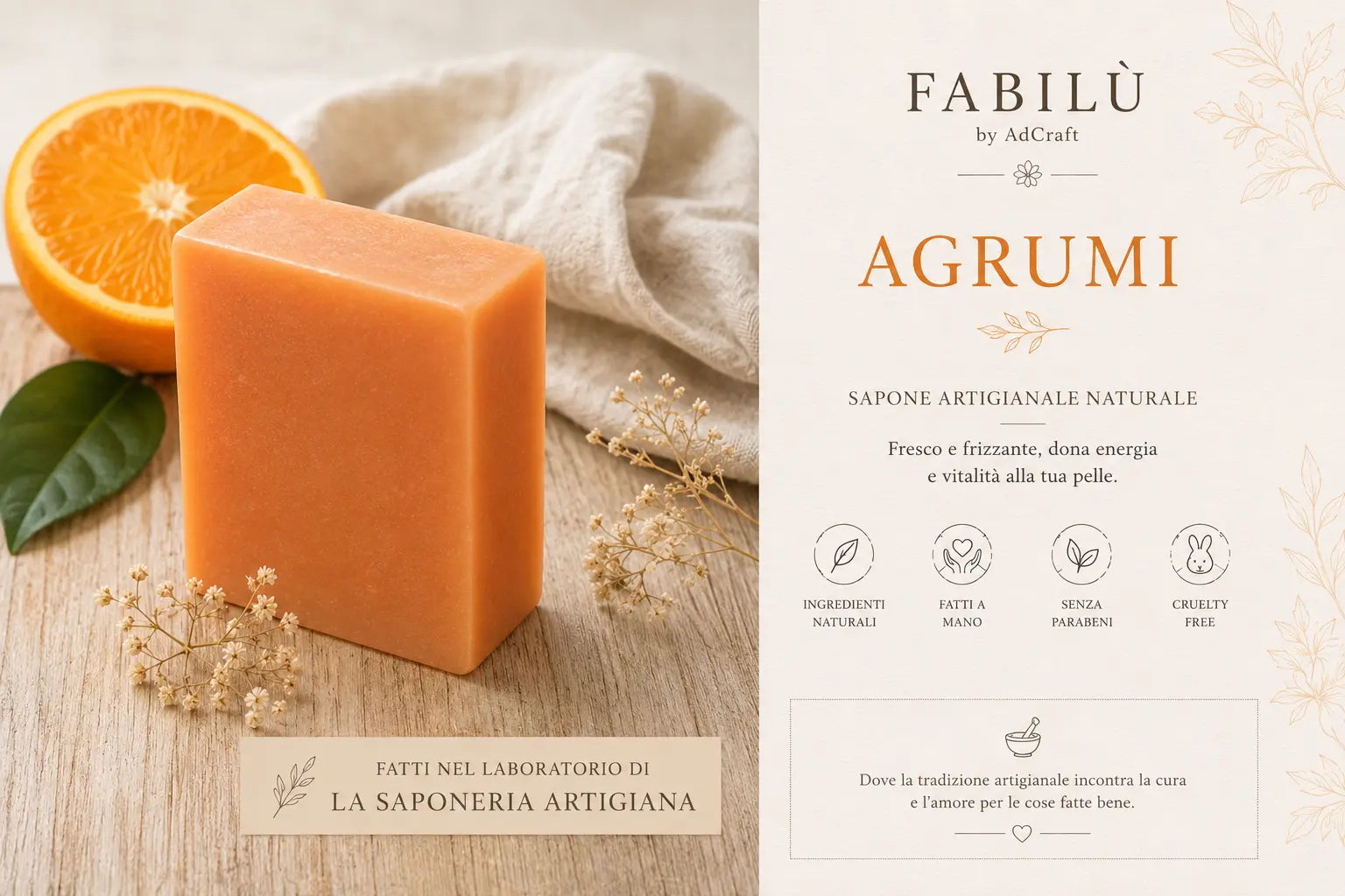 Sapone Artigianale agli Agrumi – Fabilù by AdCraft