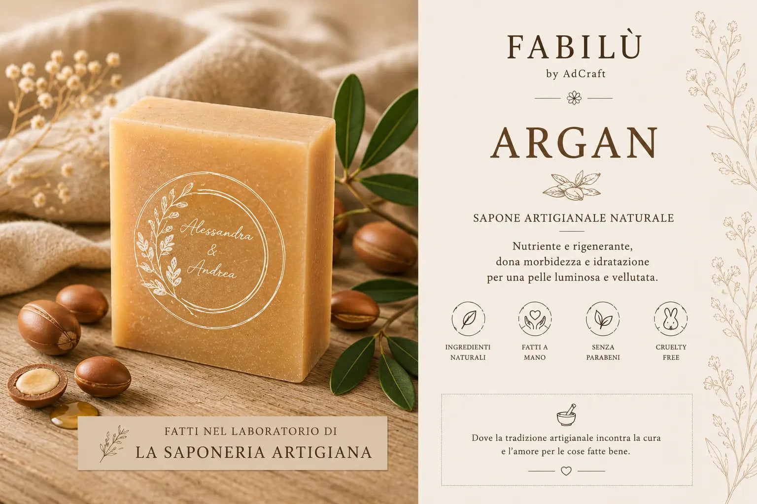 Sapone Artigianale Argan– Fabilù by AdCraft