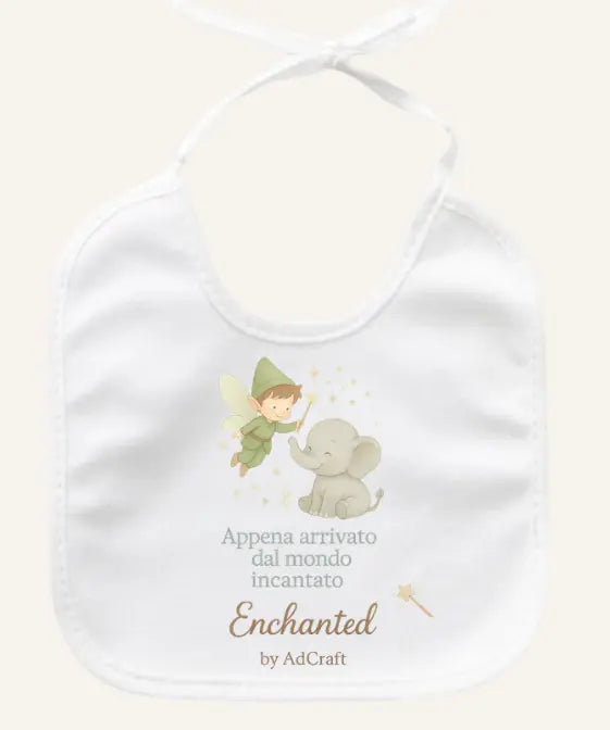 Bavaglino “Appena arrivato dal mondo incantato” – Enchanted by AdCraft