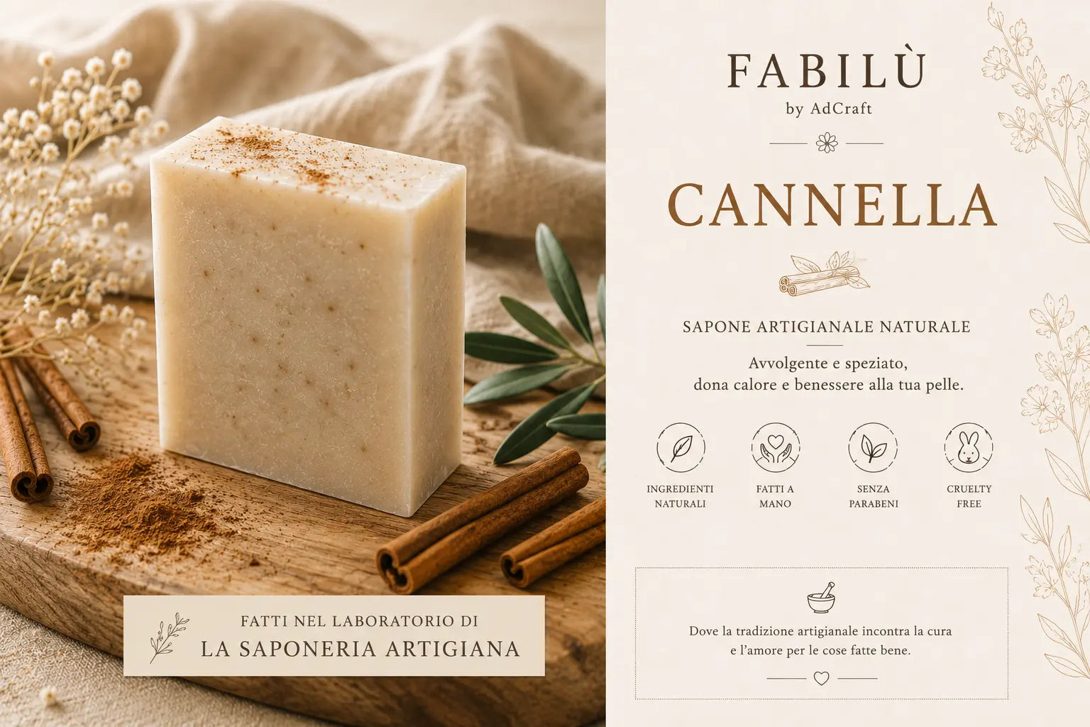 Sapone Artigianale Cannella– Fabilù by AdCraft
