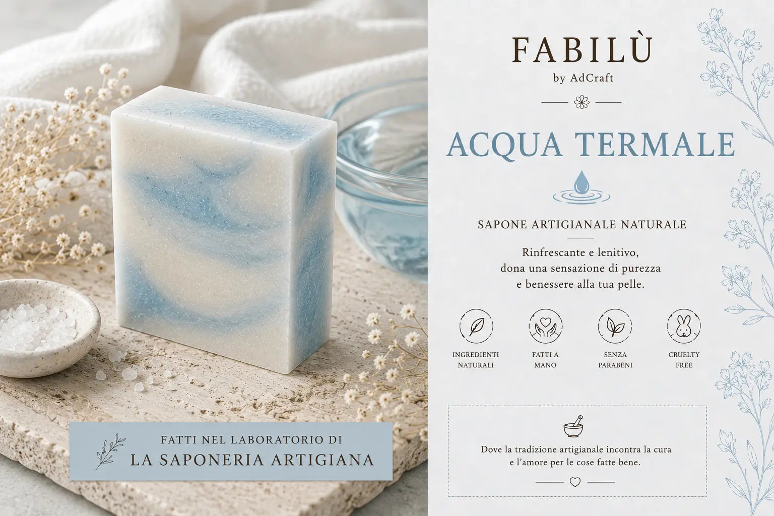 Sapone Artigianale Acqua Termale– Fabilù by AdCraft