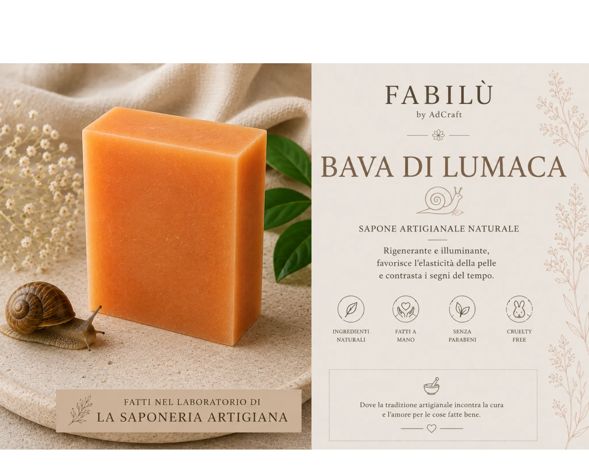 Sapone Artigianale alla Bava di Lumaca – Fabilù by AdCraft