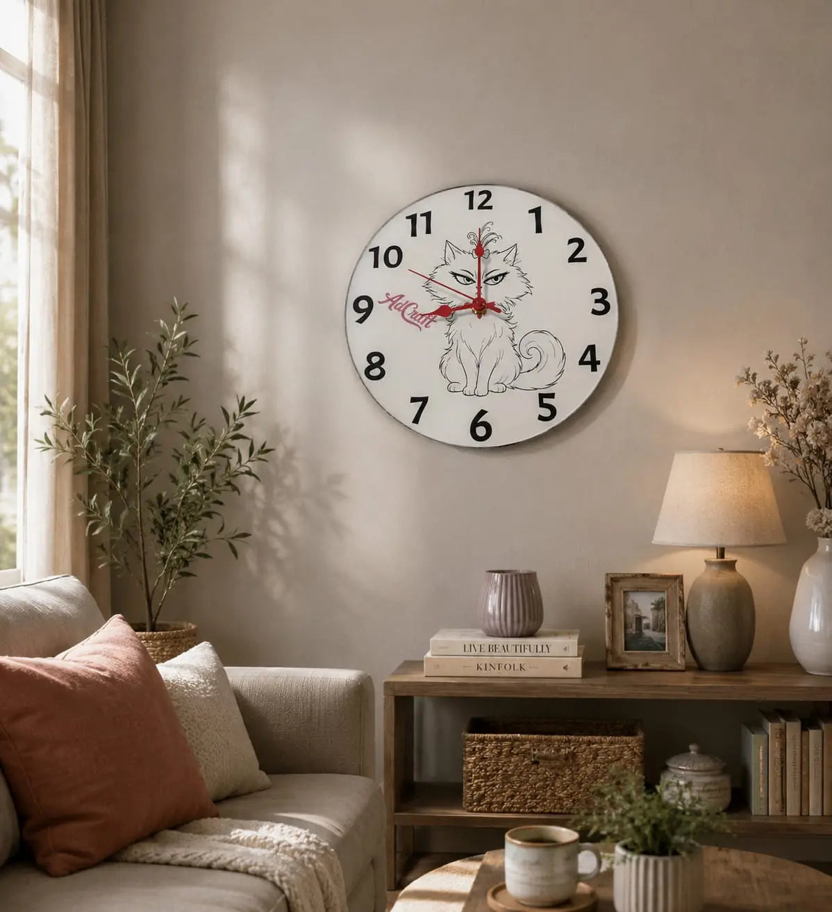 Orologio Ofelia – Cuties Cats by AdCraft e Duelle | Orologio da Parete Artigianale